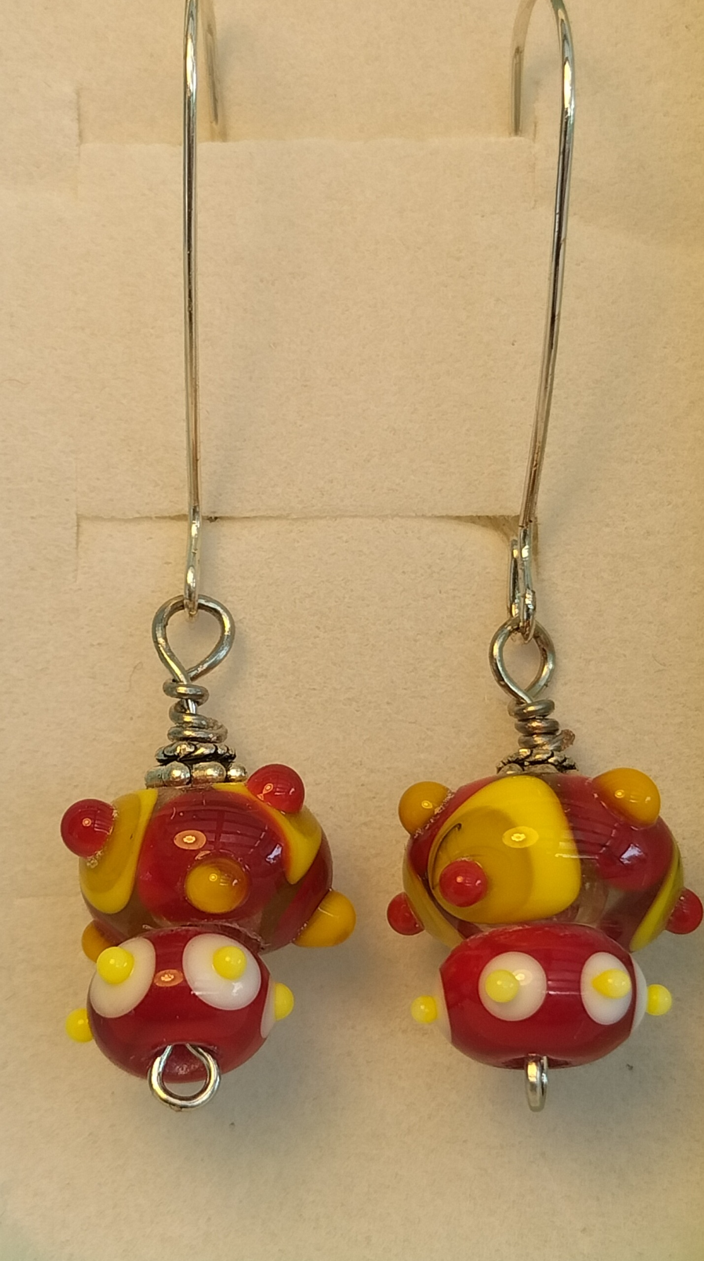 Boucle d'oreilles  deux perles