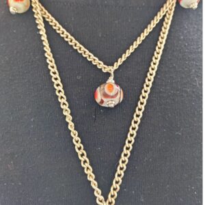 colliers deux rangs  4 perles